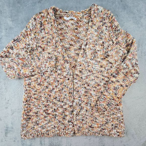 Maurices Cardigan Sweater Womens 1 Multicolor Metallic Thread Wool Blend Sweater - Picture 4 of 11